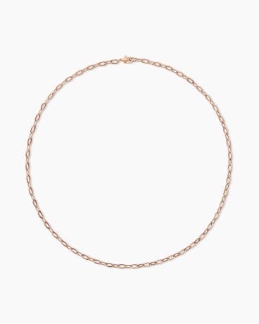 DY Madison® Chain Necklace in 18K Rose Gold, 3mm