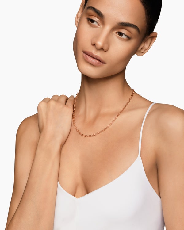 DY Madison Chain Necklace in 18K Rose Gold, 3mm