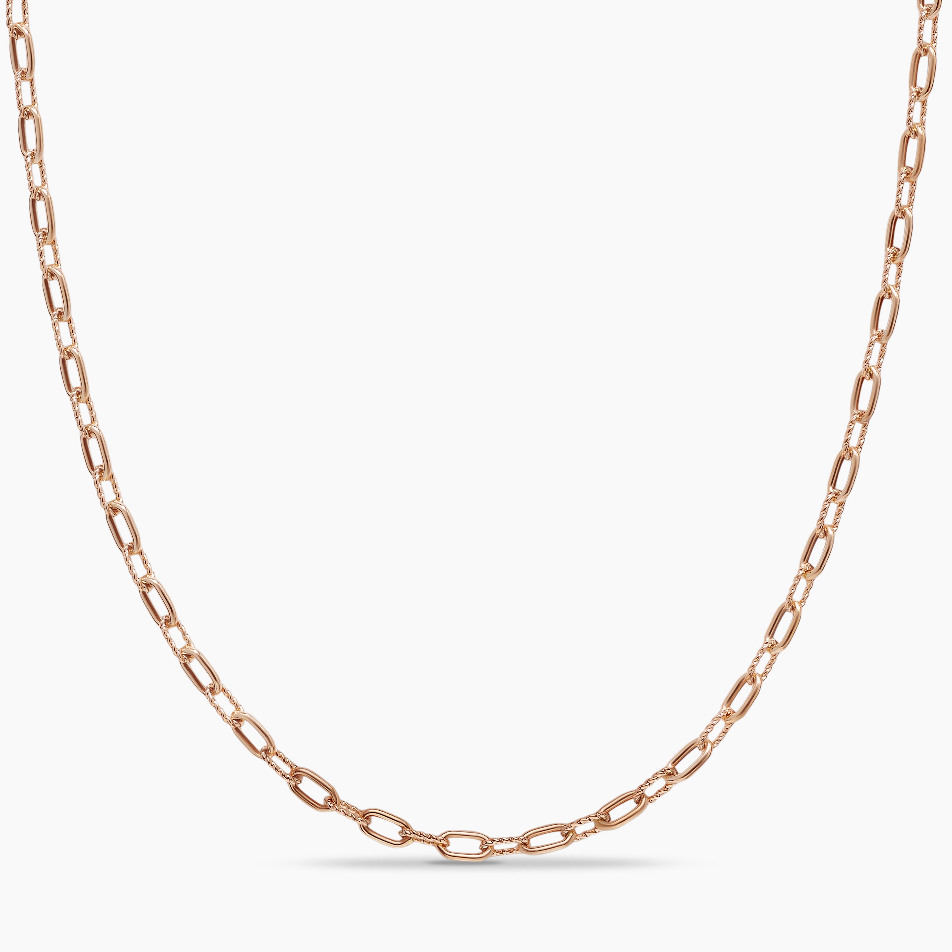 【David Yurman】 Stainless steelチェーンネックレス Mens Box Chain Necklace in Grey Titanium, 3.6mm | David