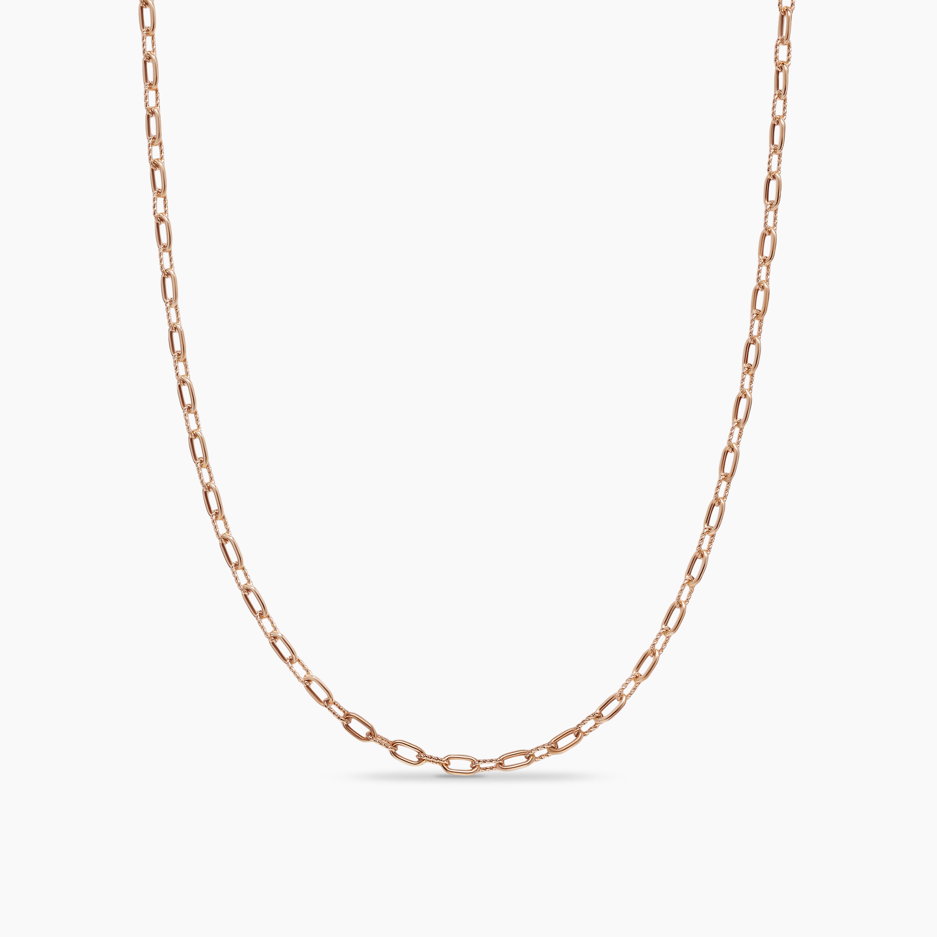 Womens DY Madison Chain Necklace in 18K Rose Gold, 3mm
