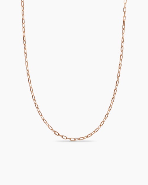 Womens DY Madison Chain Necklace in 18K Rose Gold, 3mm