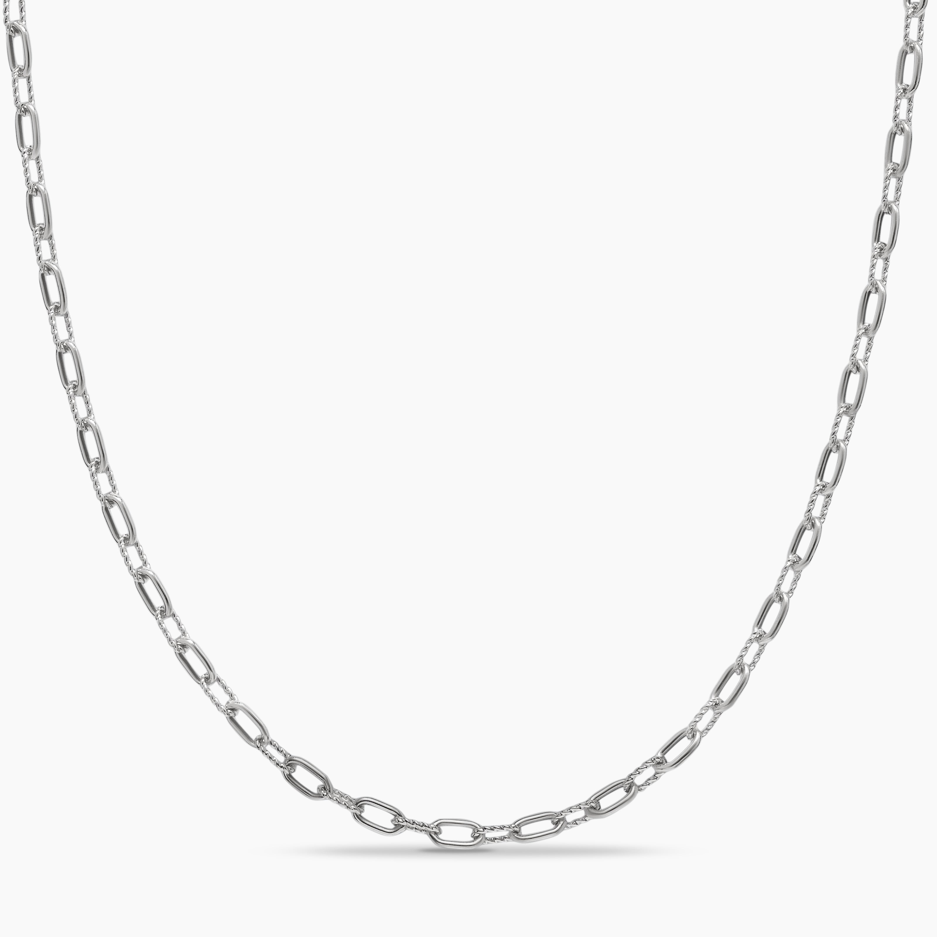 【David Yurman】 Stainless steelチェーンネックレス David Yurman Men's Box Chain Necklace in Stainless Steel