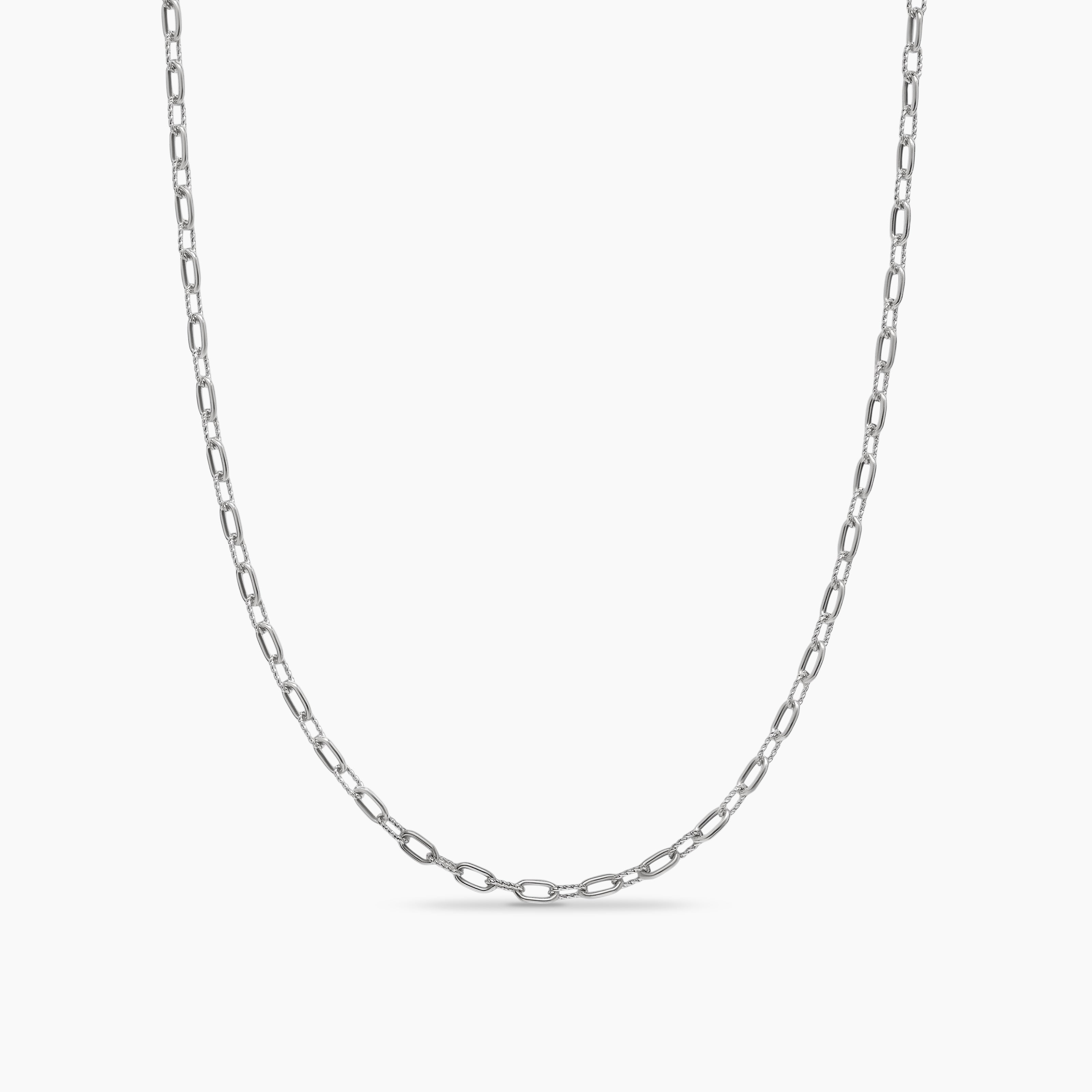 Womens DY Madison Chain Necklace in Sterling Silver, 3mm