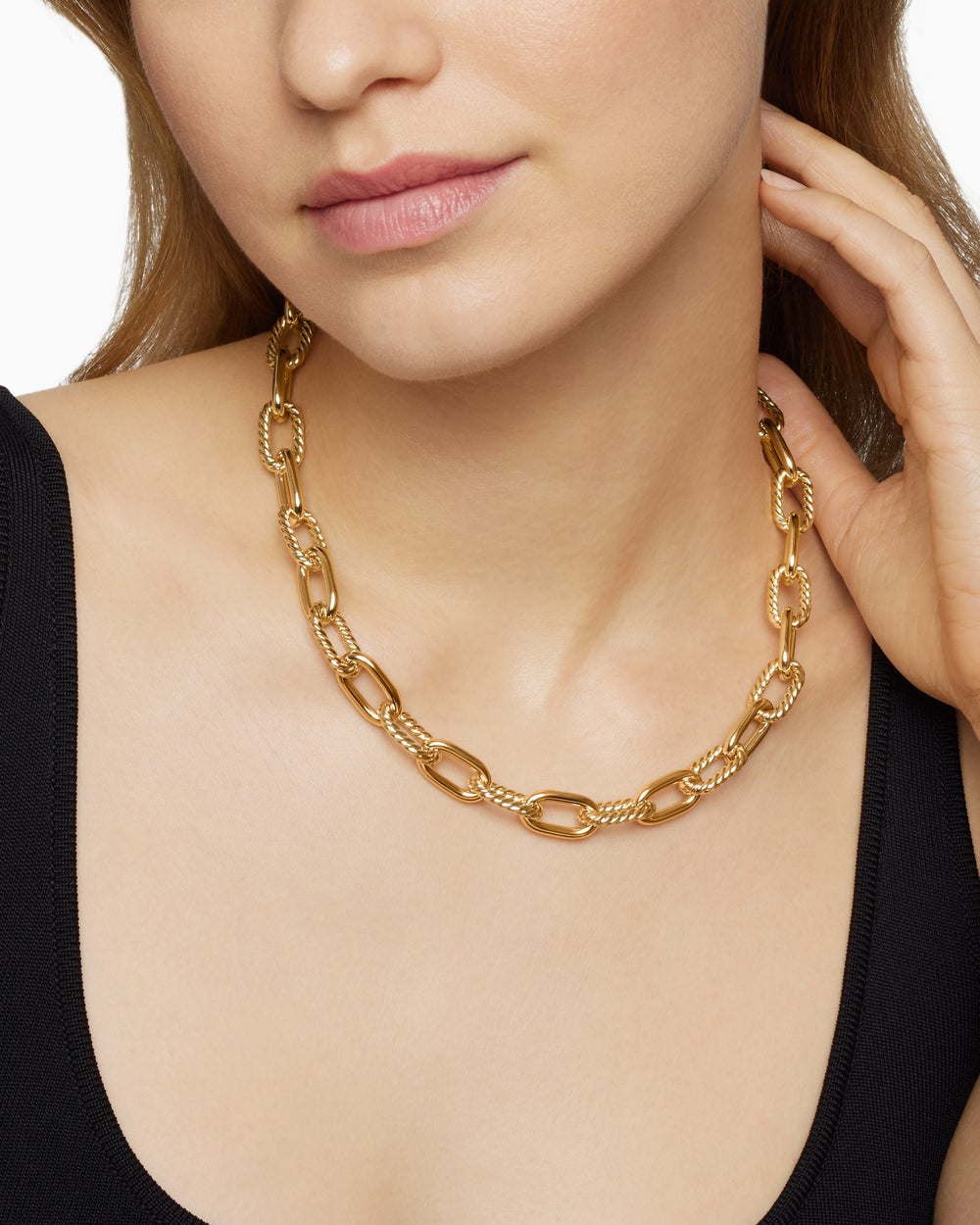 Womens DY Madison® Chain Necklace in 18K Yellow Gold, 11mm