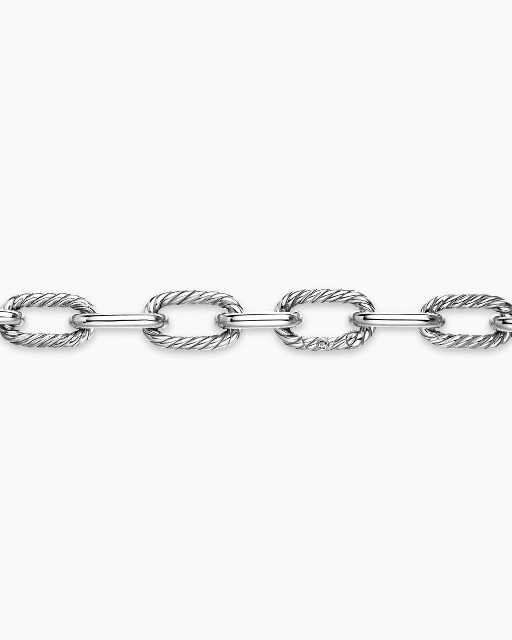 Womens DY Madison Chain Necklace in Sterling Silver with 18K Yellow Gold, 11mm