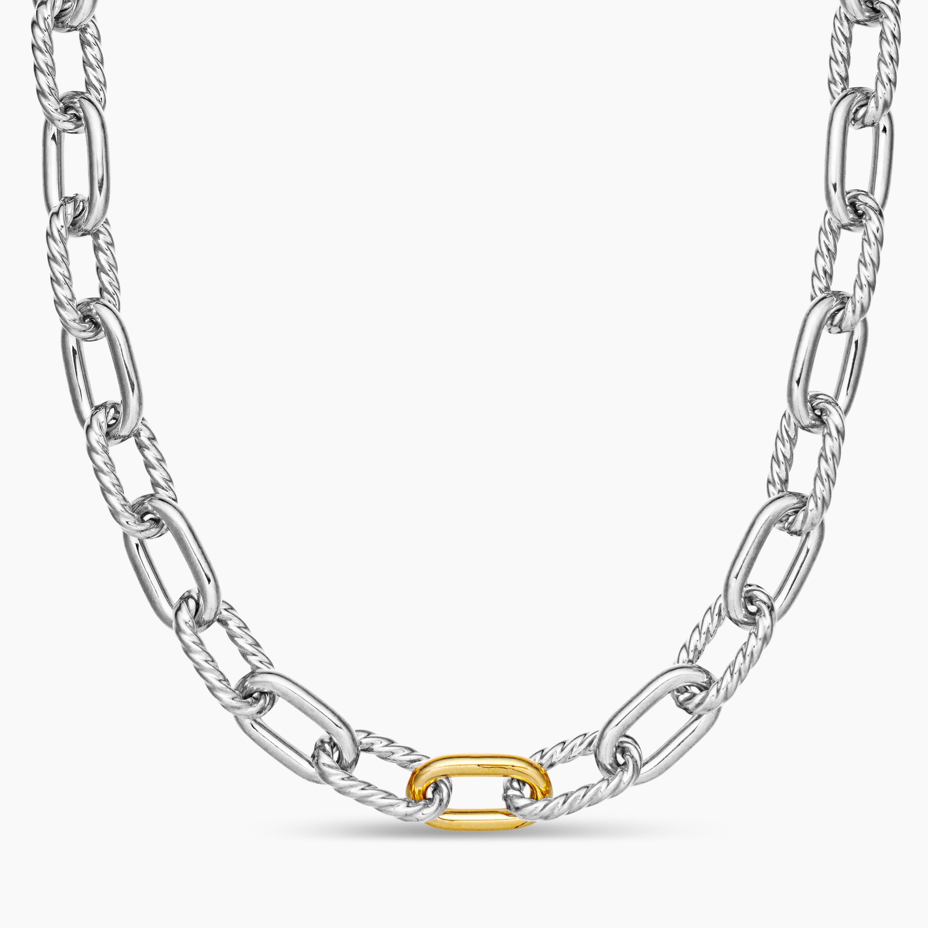 DY Madison® Chain Necklace, 8.5mm, Two-Tone Gold | David Yurman