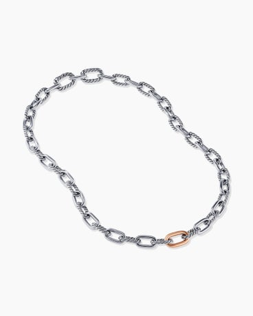 DY Madison® Chain Necklace in Sterling Silver with 18K Rose Gold