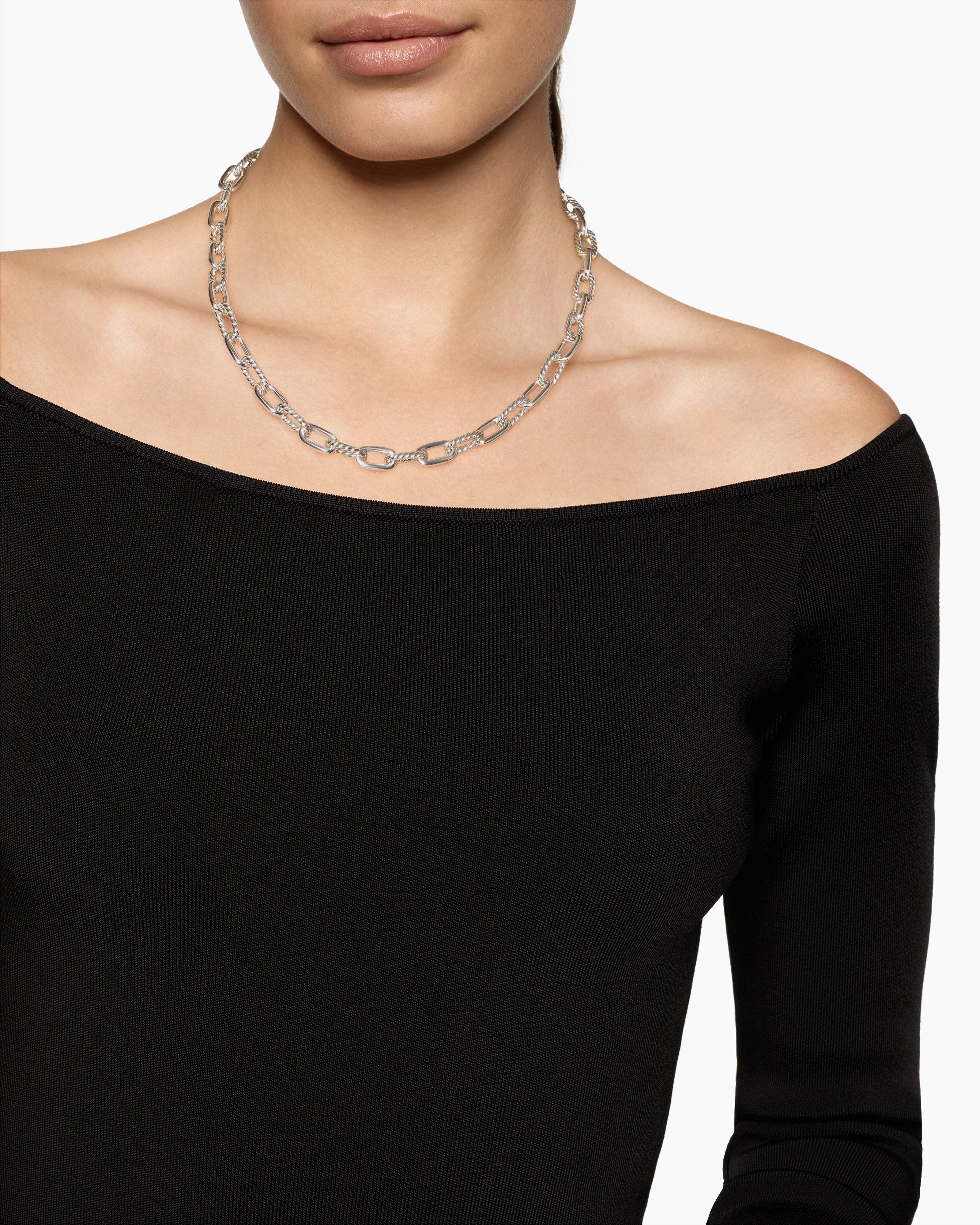 DY Madison® Chain Necklace in Sterling Silver, 8.5mm | David