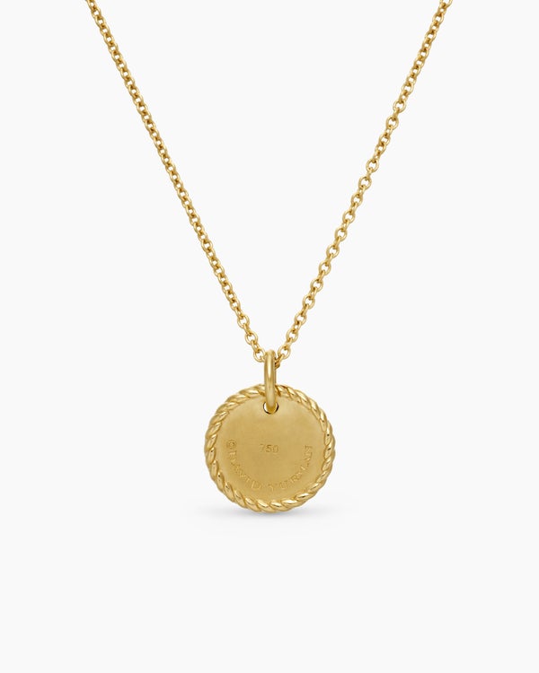 Cable Collectibles® Moon and Stars Necklace in 18K Yellow Gold with Pavé Yellow Sapphires and Diamonds, 11mm