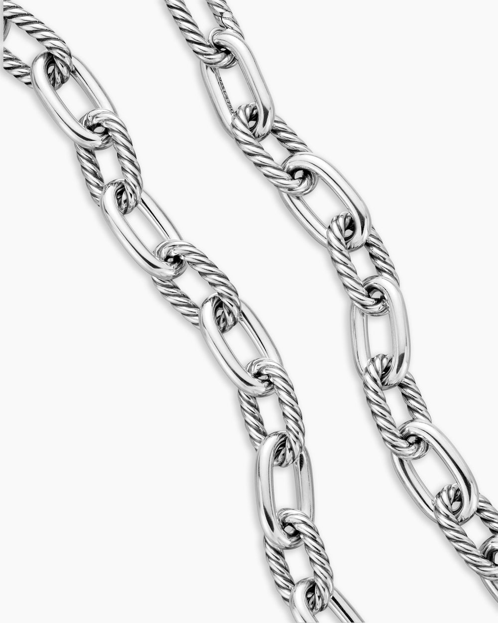 Womens DY Madison Chain Necklace in Sterling Silver with 18K Yellow Gold, 13.5mm