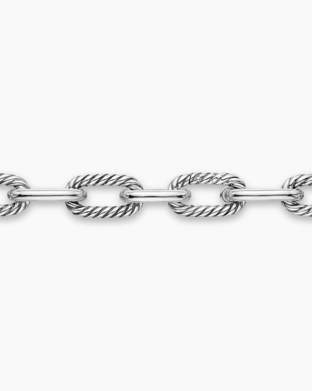 Womens DY Madison Chain Necklace in Sterling Silver with 18K Yellow Gold, 13.5mm