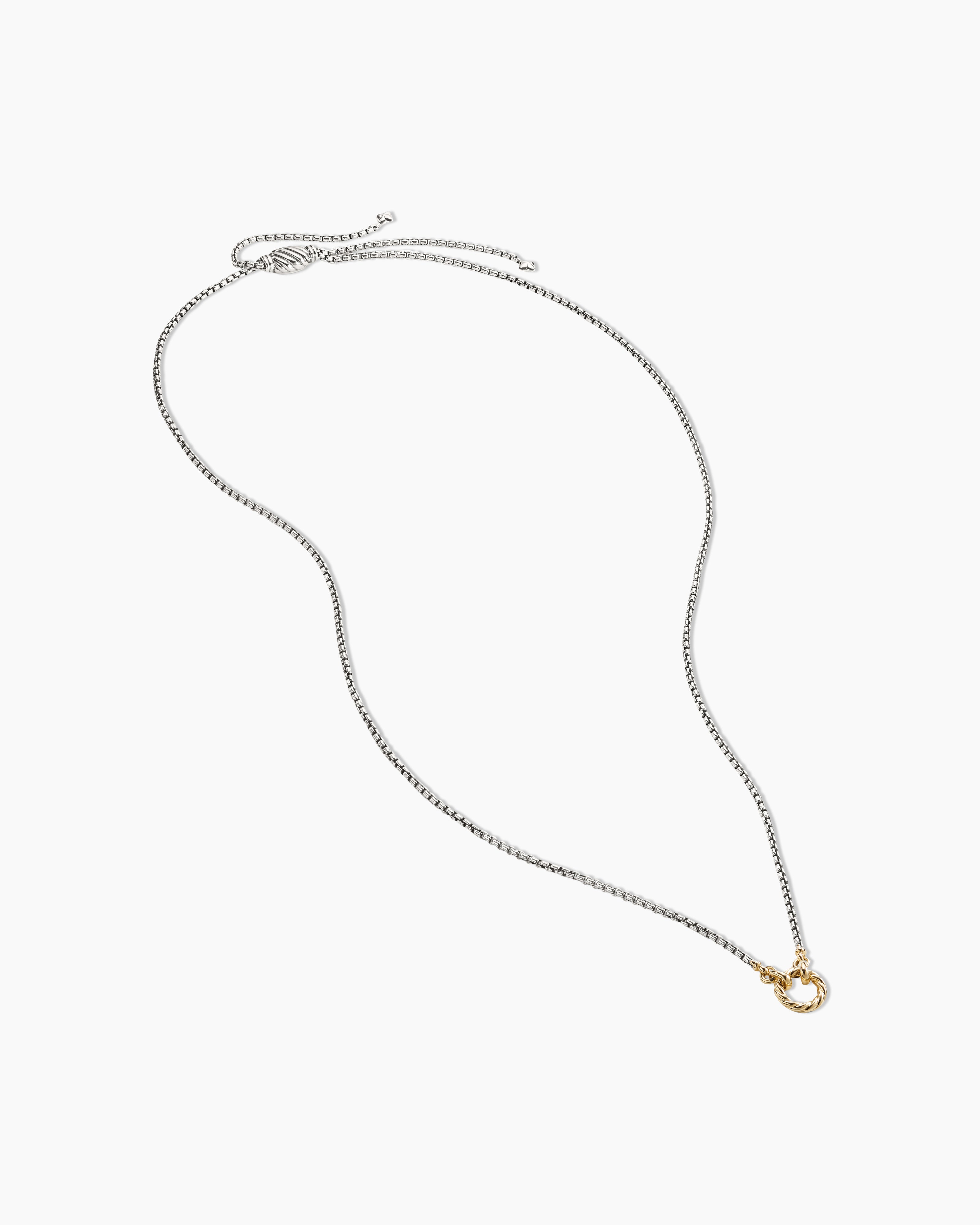 David Yurman Chain Necklace Small Box with Gold 2.7mm 18