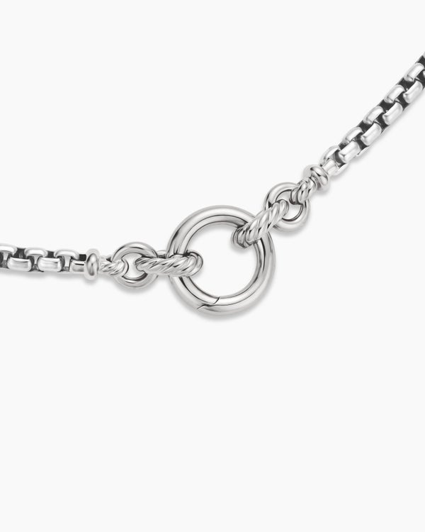 Smooth Amulet Vehicle Box Chain Necklace in Sterling Silver, 3.6mm