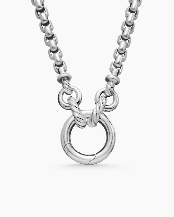 Smooth Amulet Vehicle Box Chain Necklace in Sterling Silver, 3.6mm
