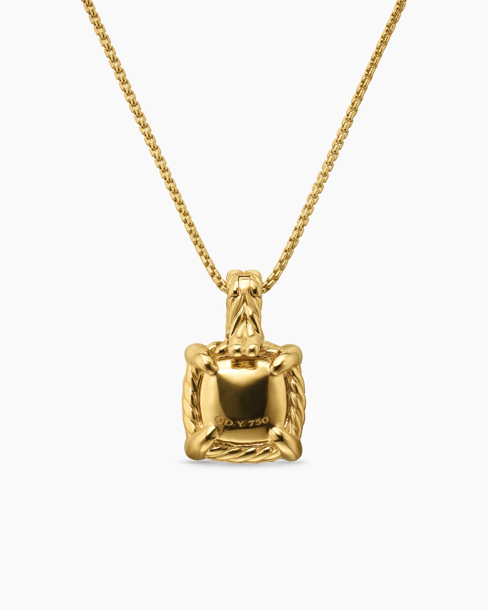 Collier avec pendentif Chatelaine® en or jaune 18 carats avec pavé de diamants, 11 mm femmes