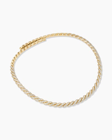 Pavéflex Necklace in 18K Yellow Gold with Diamonds, 5mm