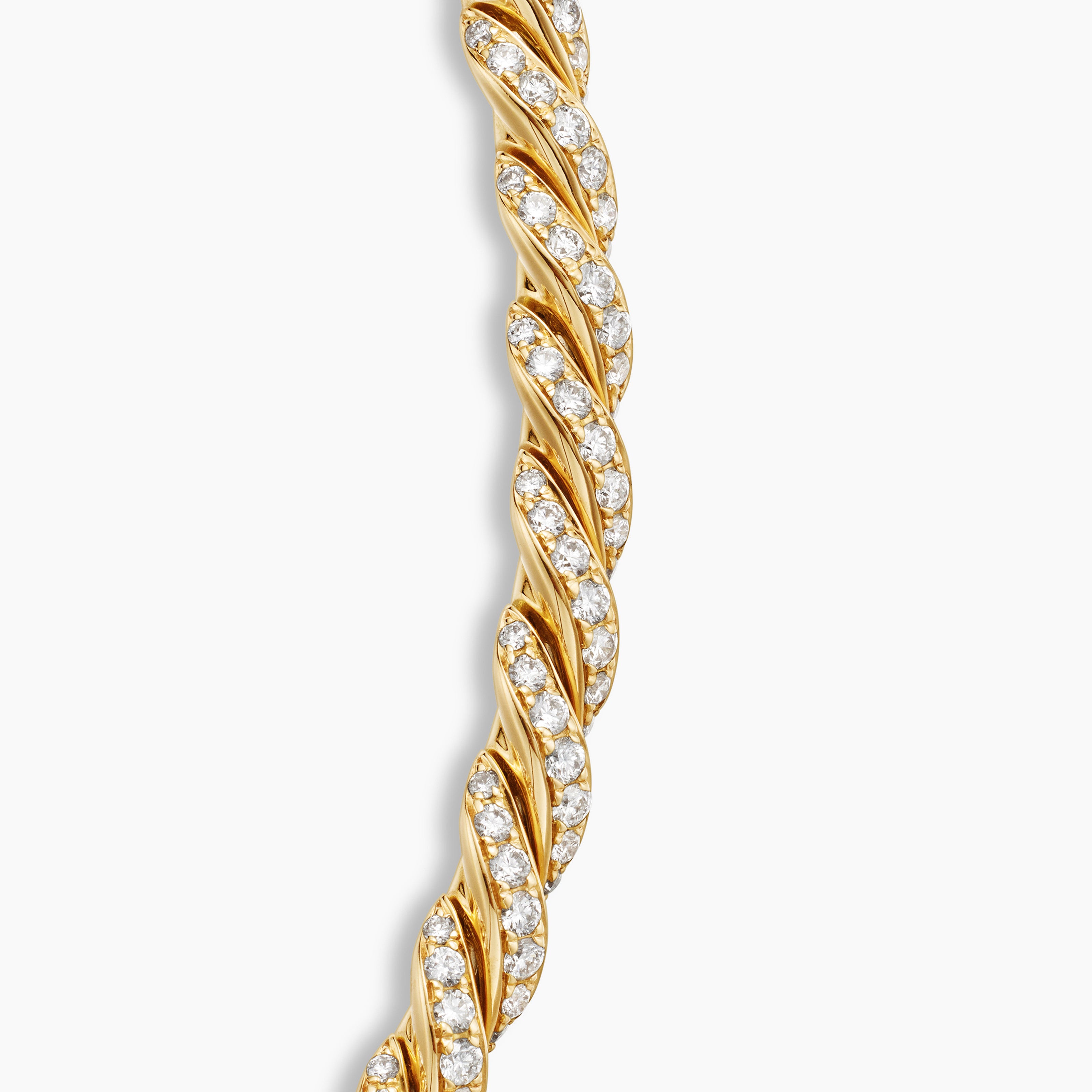 Sculpted Cable Flex® Diamond Necklace in 18K Gold | David Yurman
