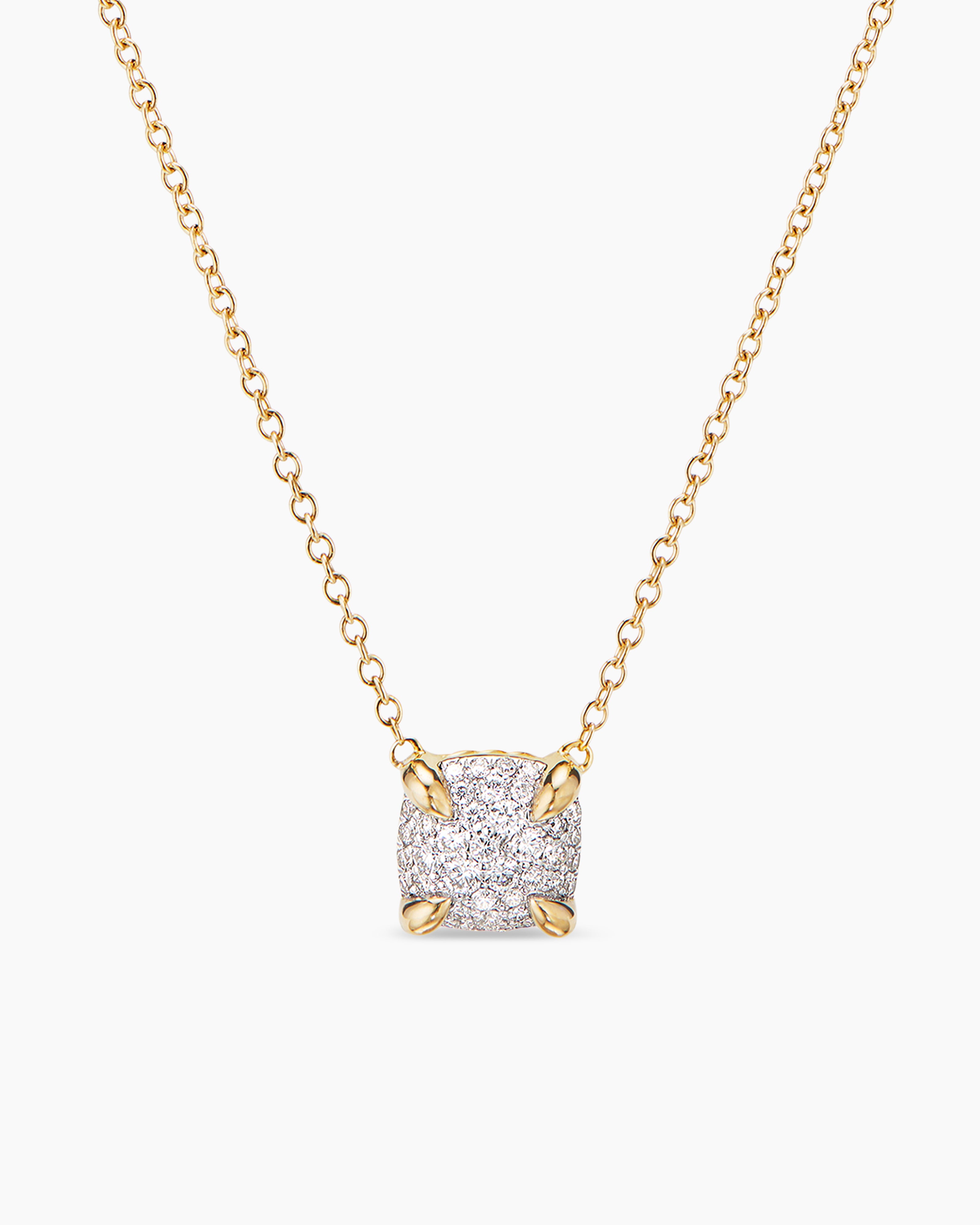 Petite Chatelaine® Pendant Necklace in 18K Rose Gold with Morganite and  Diamonds, 7mm | David Yurman EU
