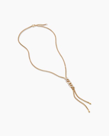 Helena Y Necklace in 18K Yellow Gold with Diamonds
