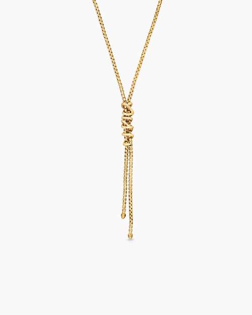 Womens Helena Y Necklace in 18K Yellow Gold with Diamonds