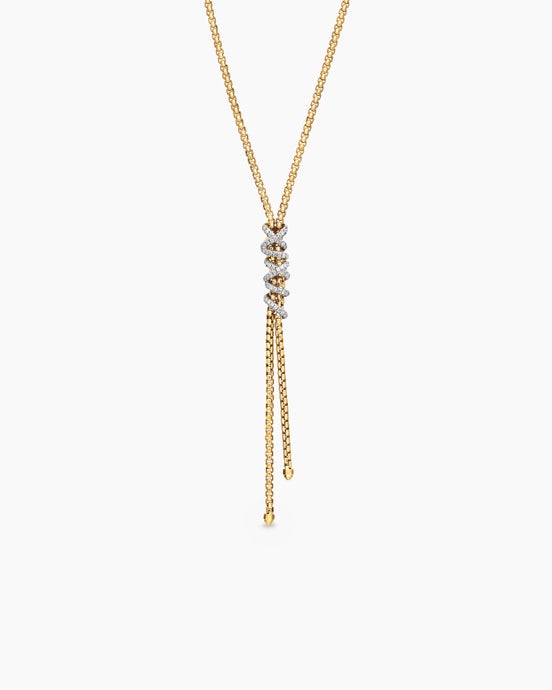Helena Y Necklace in 18ct Yellow Gold with Diamonds