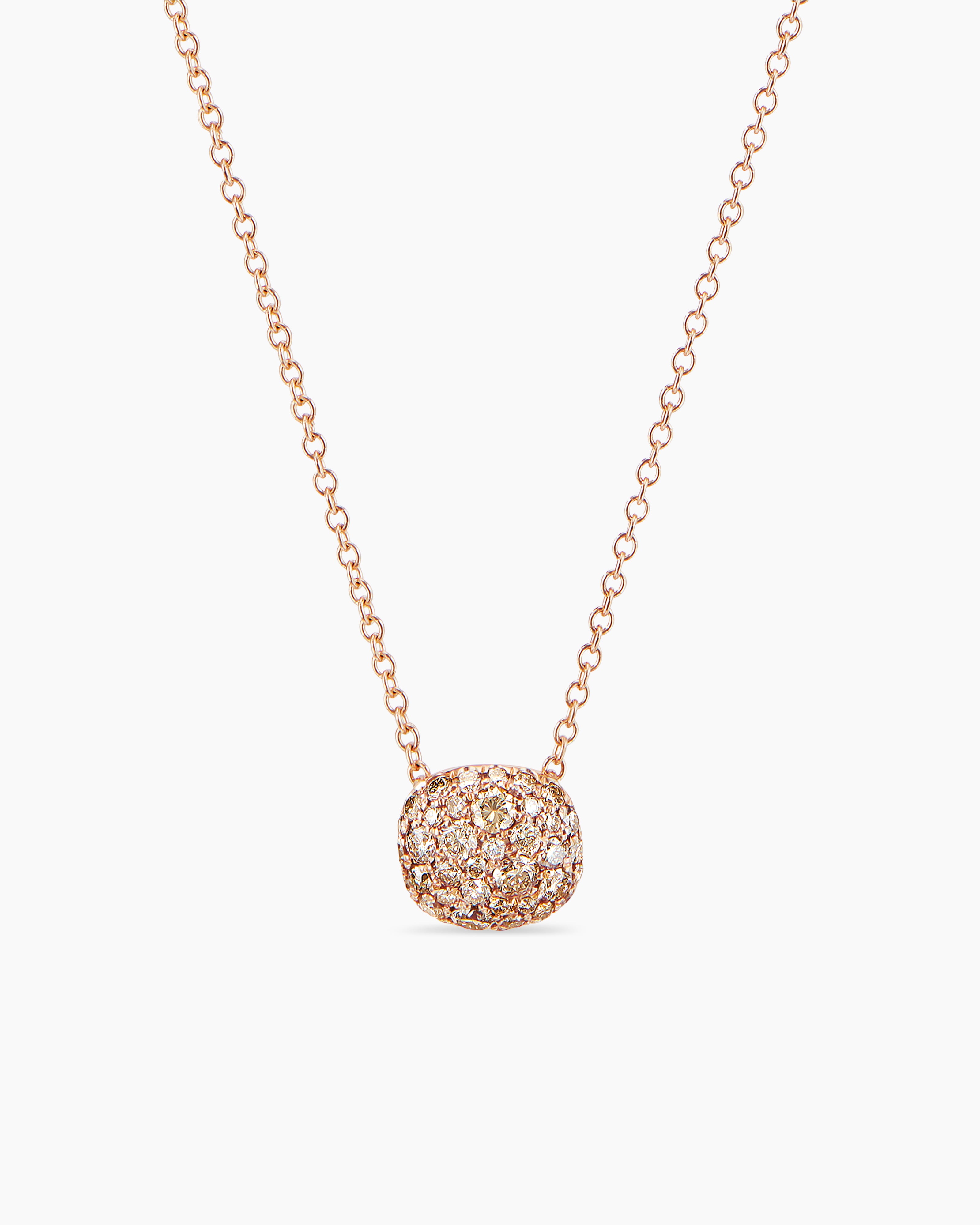 David Yurman Heart Pendant Necklace in 18K Rose Gold with Morganite