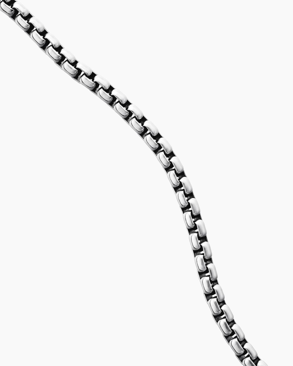 Collier à motif intercalé avec croix en argent sterling, 3,4 mm hommes