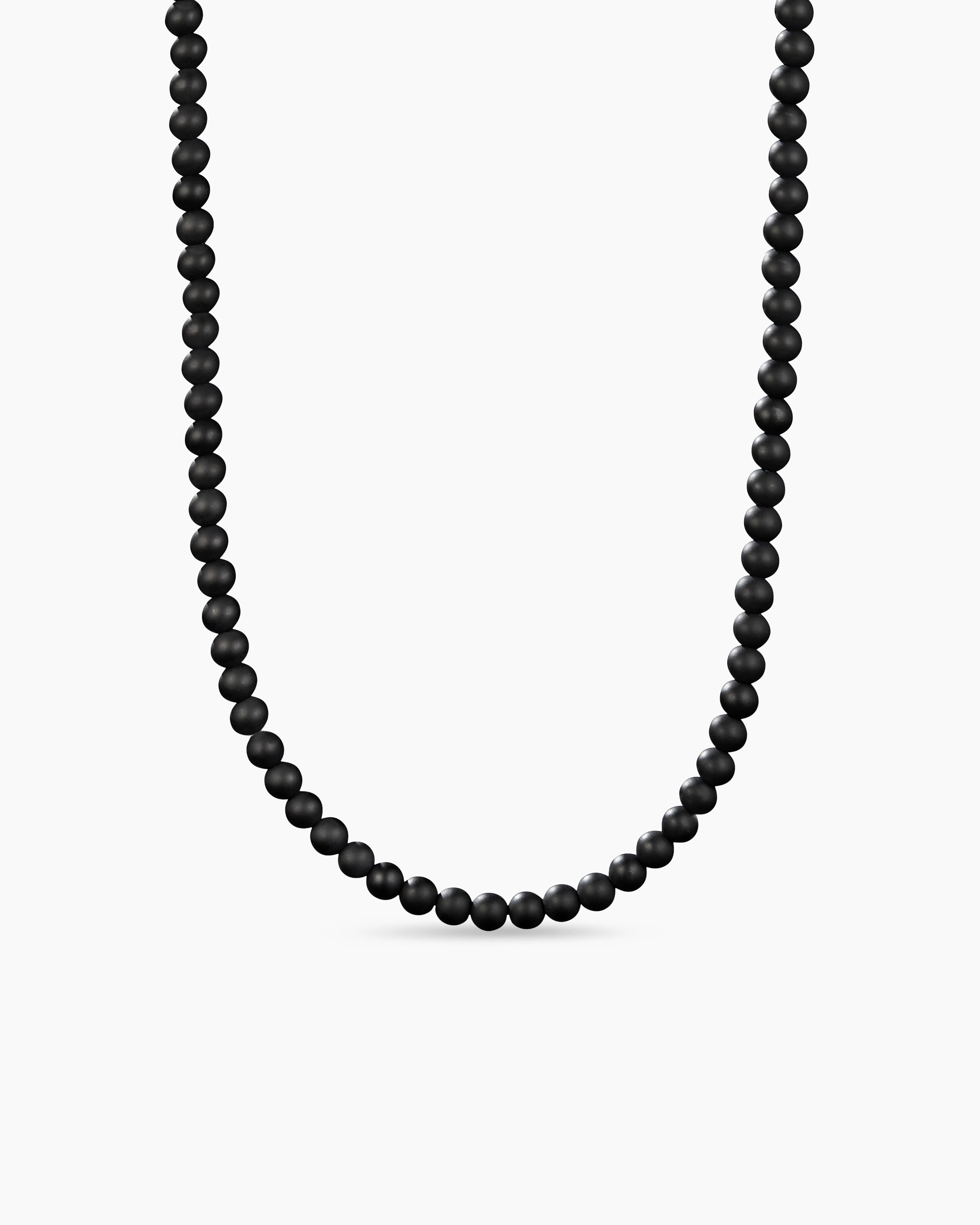 Black Baba Skull Mala Beads -Black Tassel Long Man's Necklace - Lava S –  gaiaproject