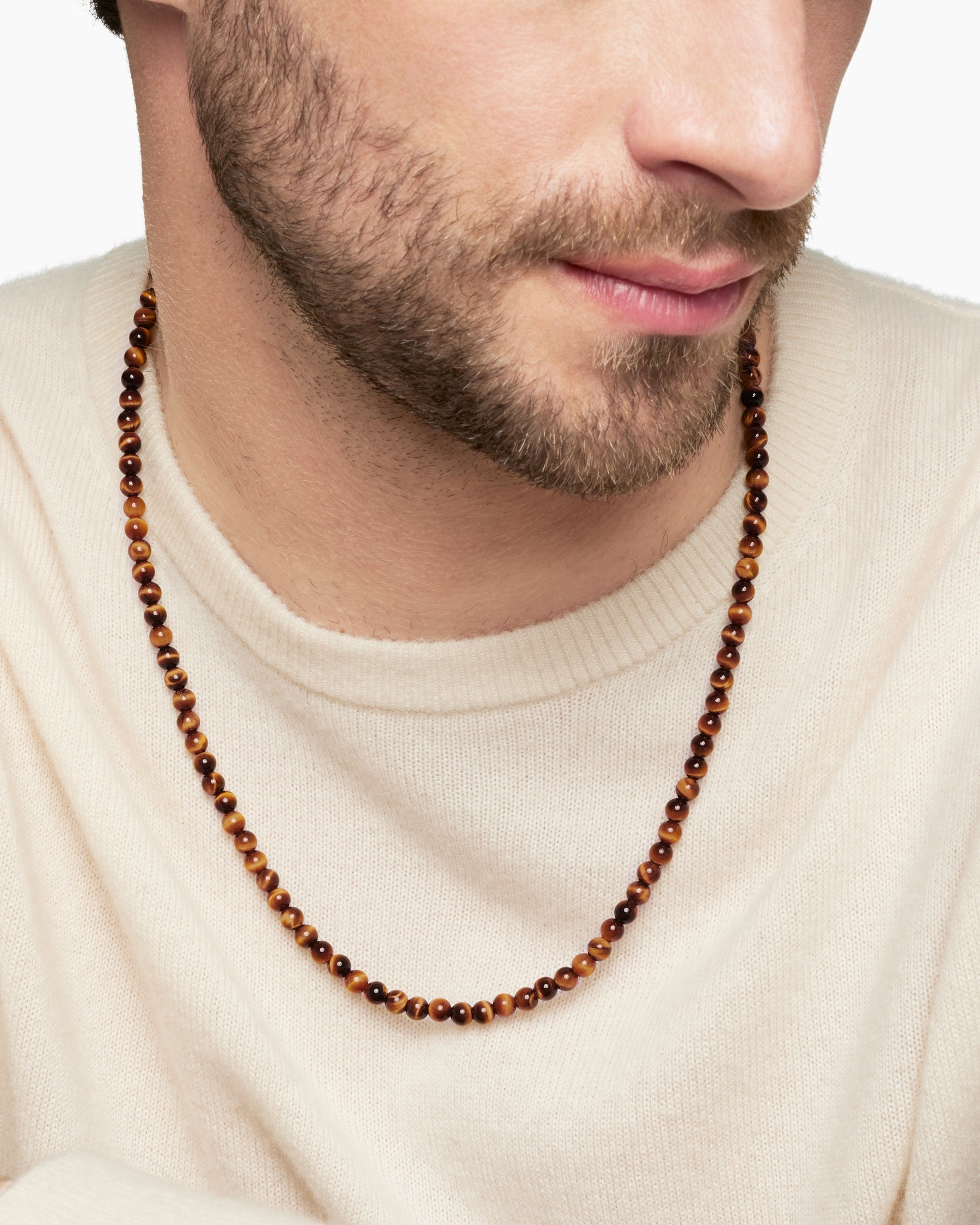 David Yurman Men's Onyx Tiger Eye Necklace