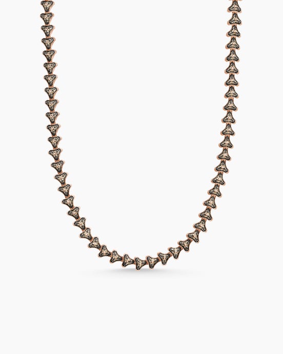 Armory® Necklace in 18K Rose Gold with Cognac Diamonds, 9.5mm
