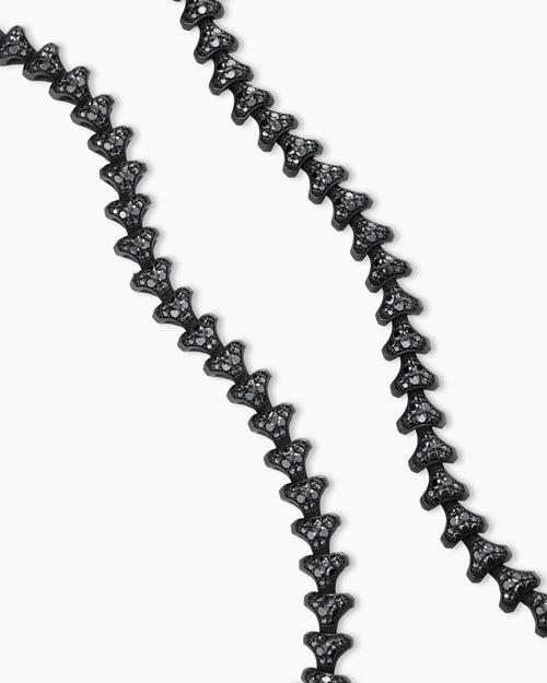 Mens Armory® Necklace in Black Titanium with Black Diamonds, 9.5mm