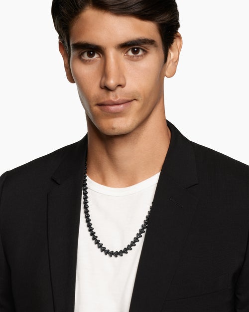 Mens Armory Necklace in Black Titanium, 9.5mm