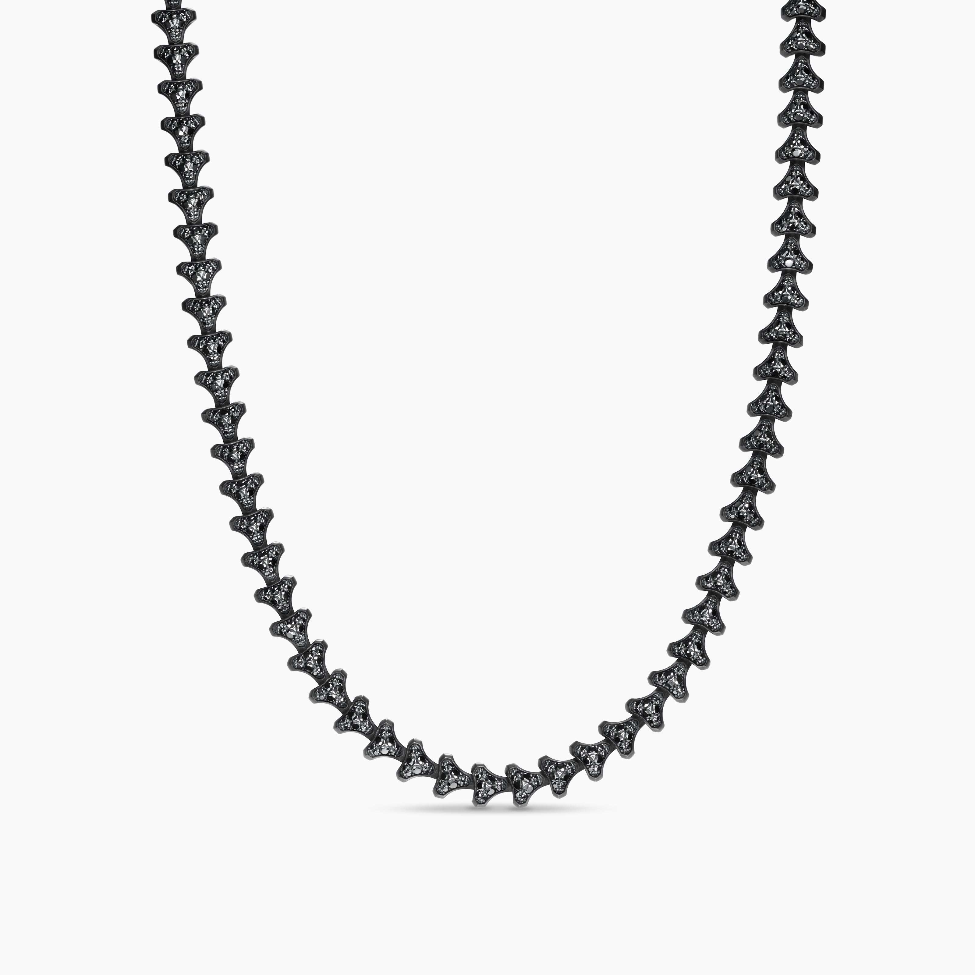 Mens Armory Necklace in Black Titanium, 9.5mm