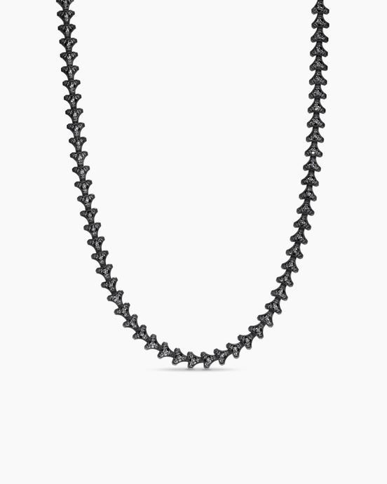 Armory® Necklace in Black Titanium with Black Diamonds