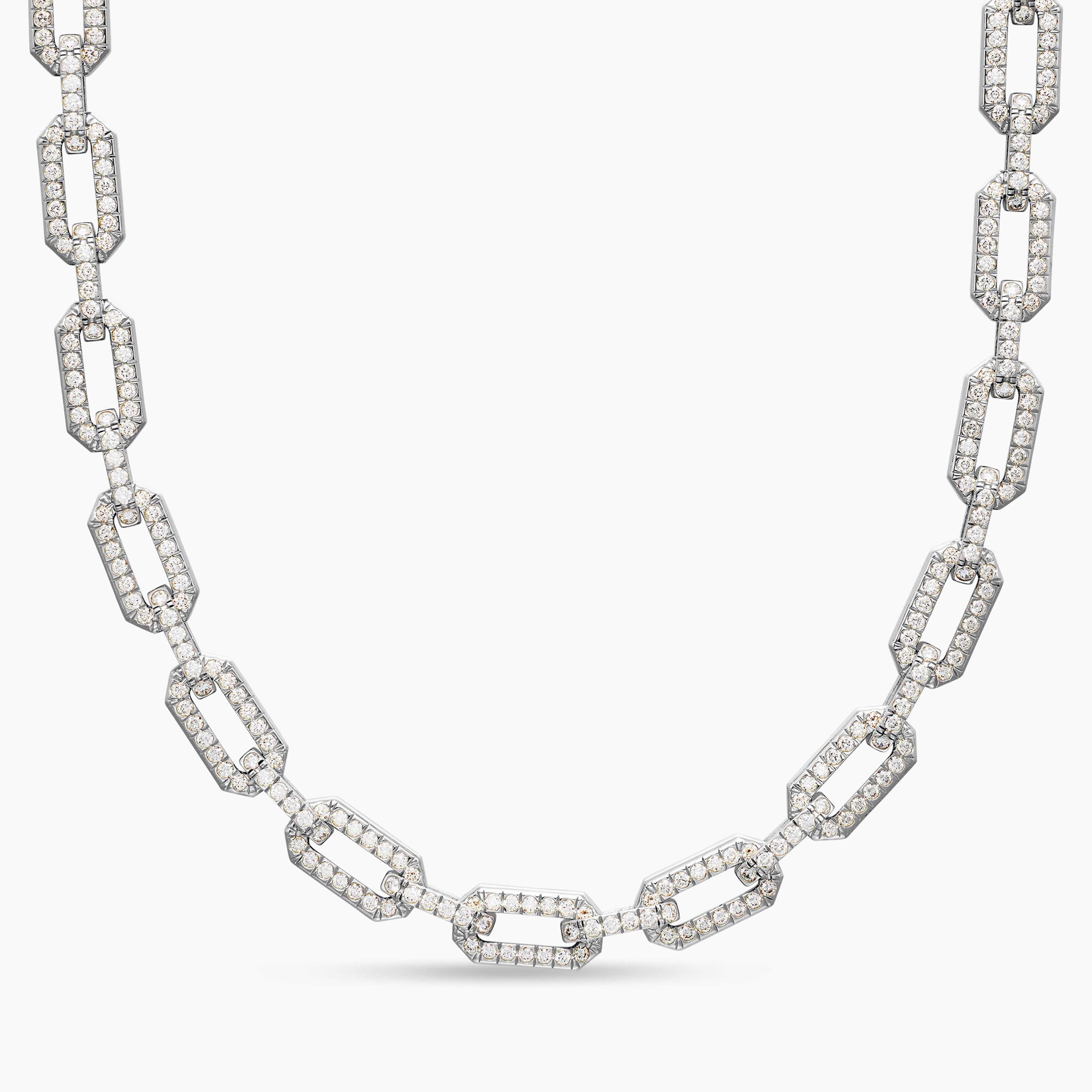 送料込/関税込■David Yurman■18Kゴールドチェーンネックレス Pavé Chain Necklace in 18K Yellow Gold, 7mm | David Yurman