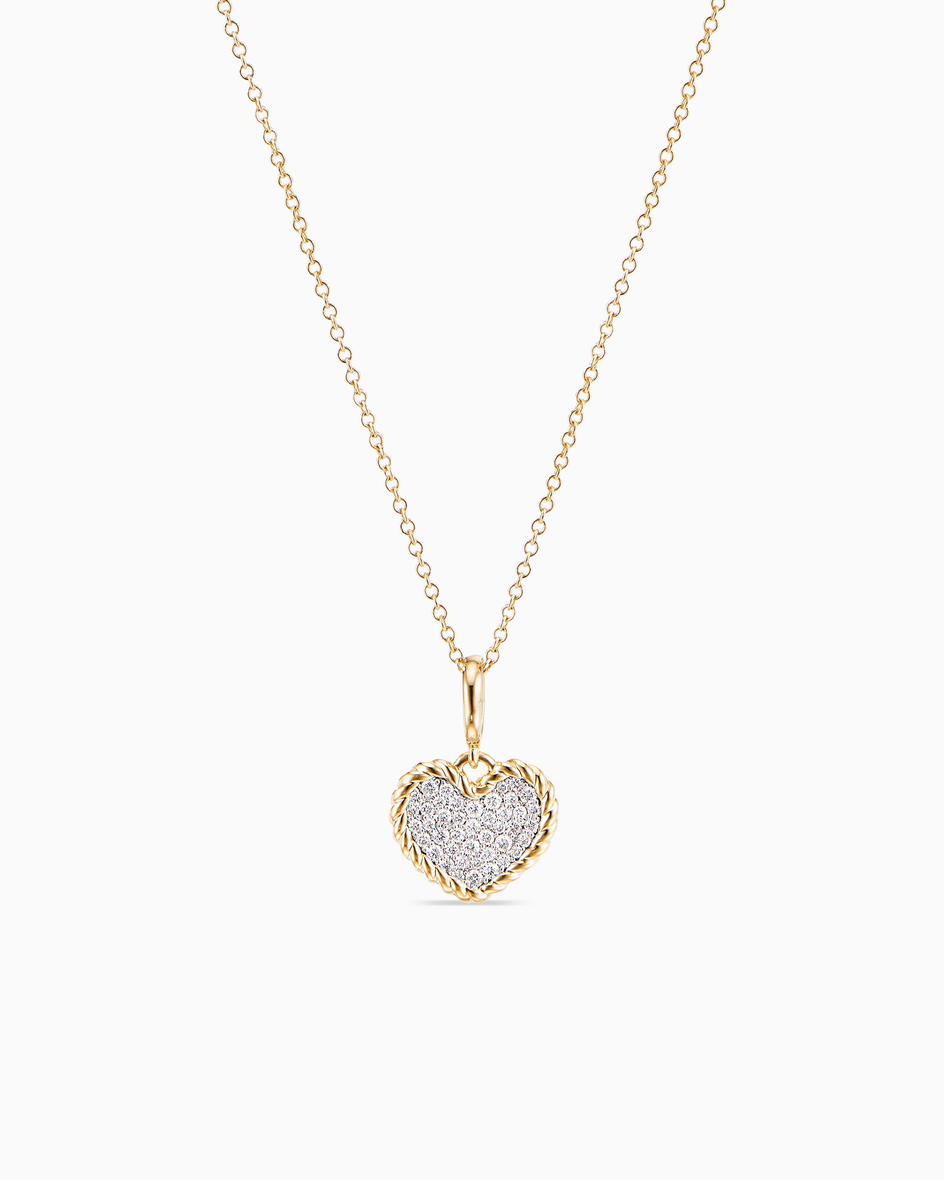 Diamond Small Heart Pendant - Zoe Lev Jewelry