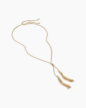 Helena Tassel Necklace in 18K Yellow Gold with Diamonds