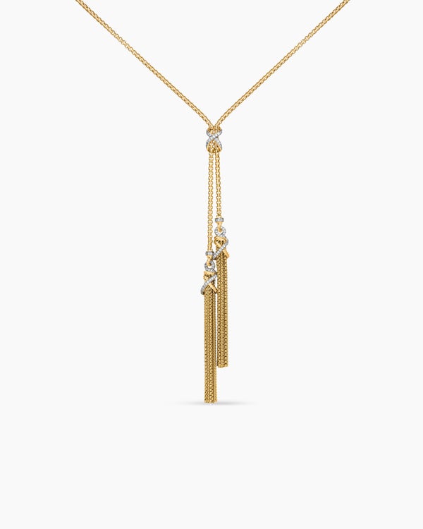 Helena Tassel Necklace in 18K Yellow Gold with Diamonds