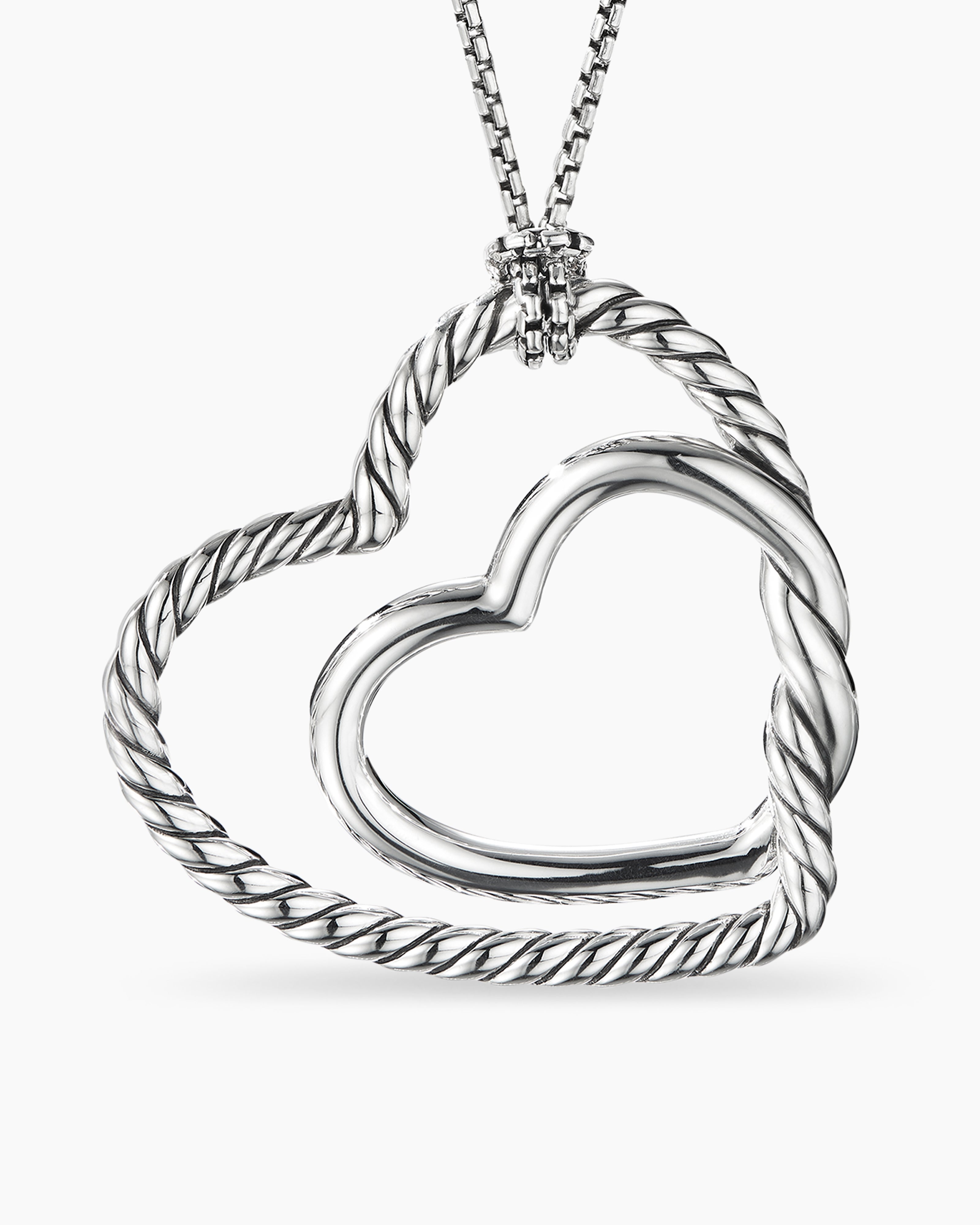 Charmane Silver Heart Pendant Necklace – Beginning Boutique NZ