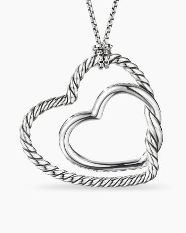 Continuance® Heart Necklace in Sterling Silver, 38mm