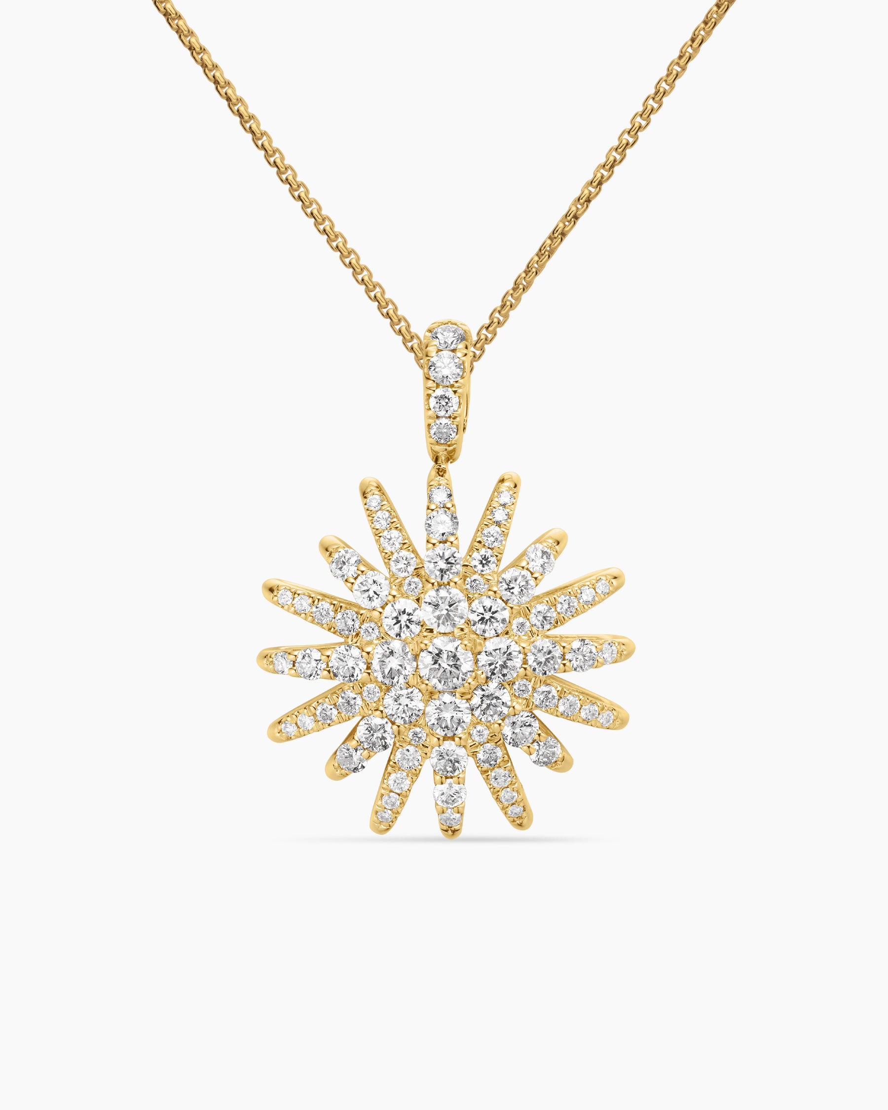 David Yurman Starburst Diamond Necklace in Gold