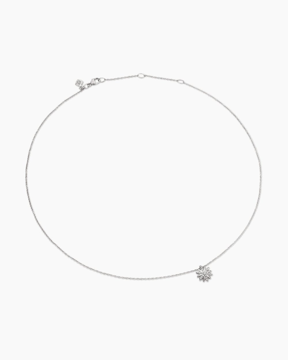 Collier avec pendentif Petite Starburst en argent sterling avec diamants, 10,5 mm femmes