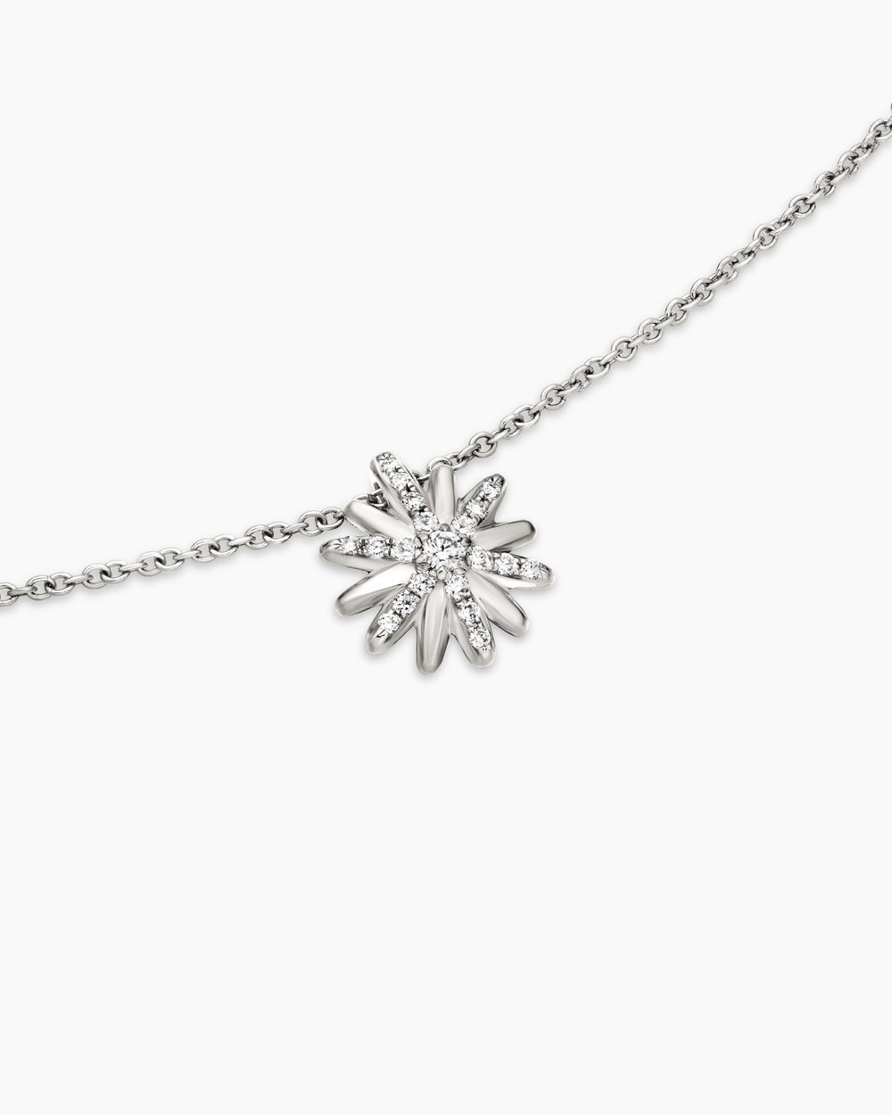 Collier avec pendentif Petite Starburst en argent sterling avec diamants, 10,5 mm femmes