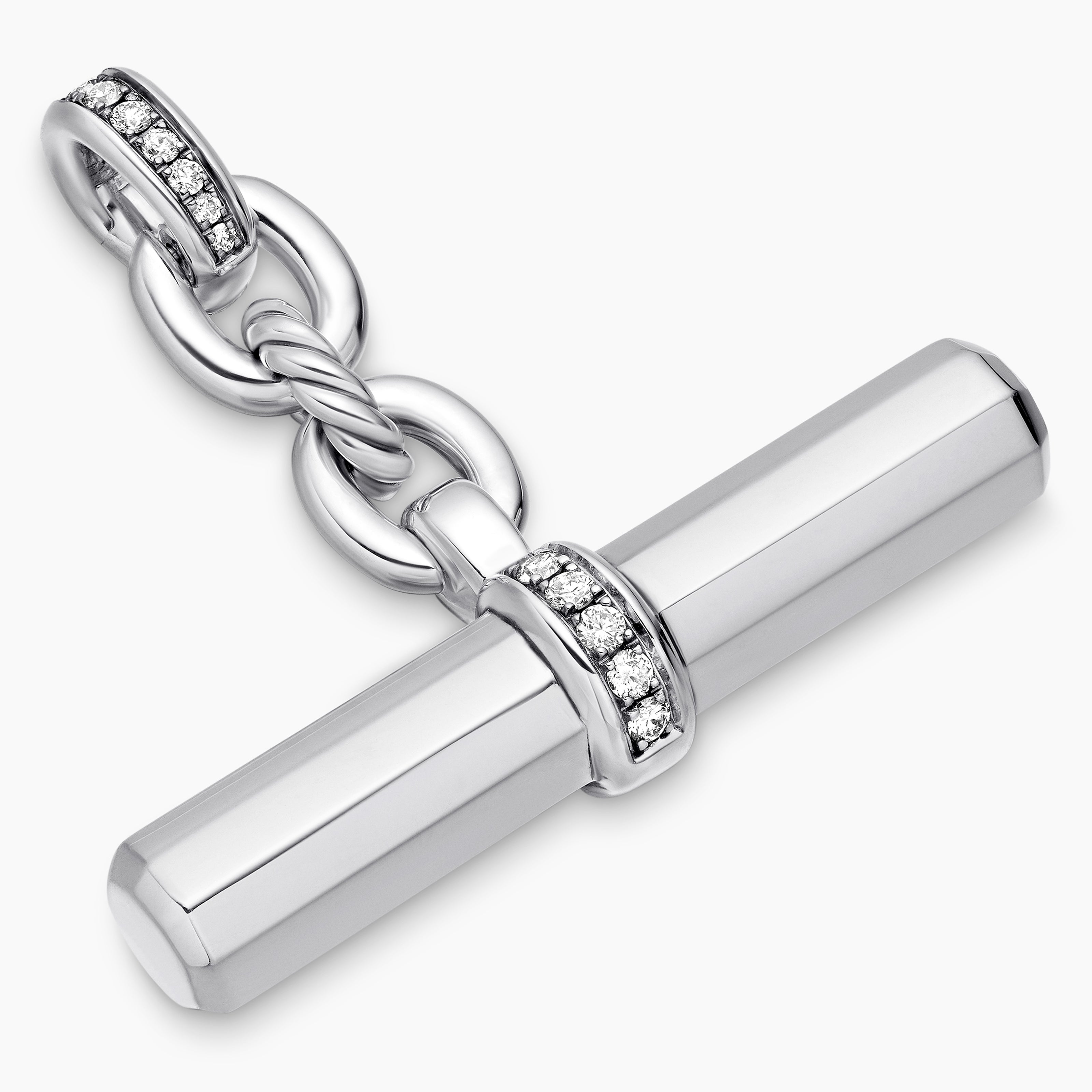 QQQエディ Lexington E/W Chain Necklace in Sterling Silver with