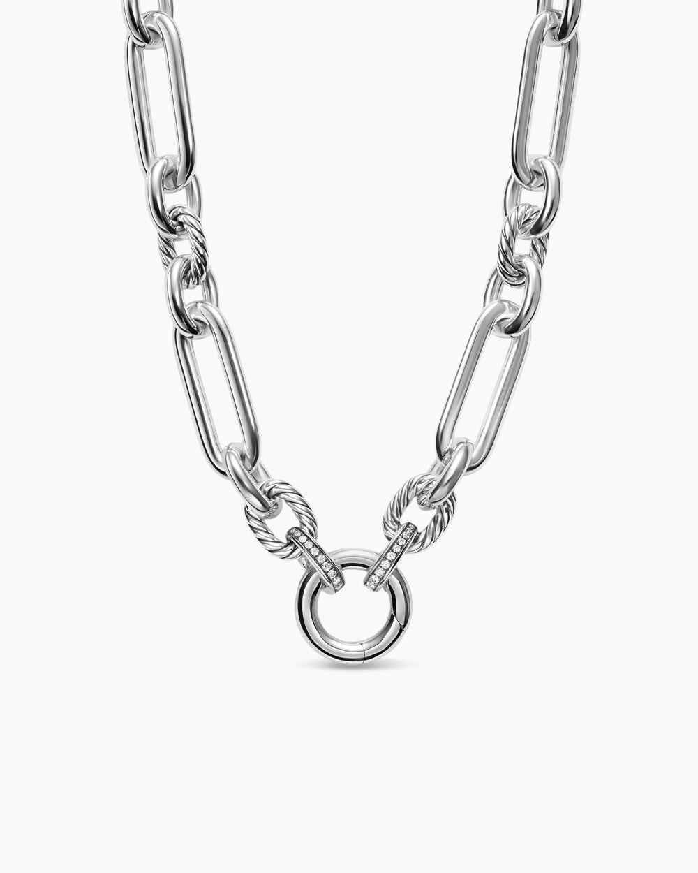 Collier chaîne Lexington en argent sterling avec diamants, 9,8 mm femmes