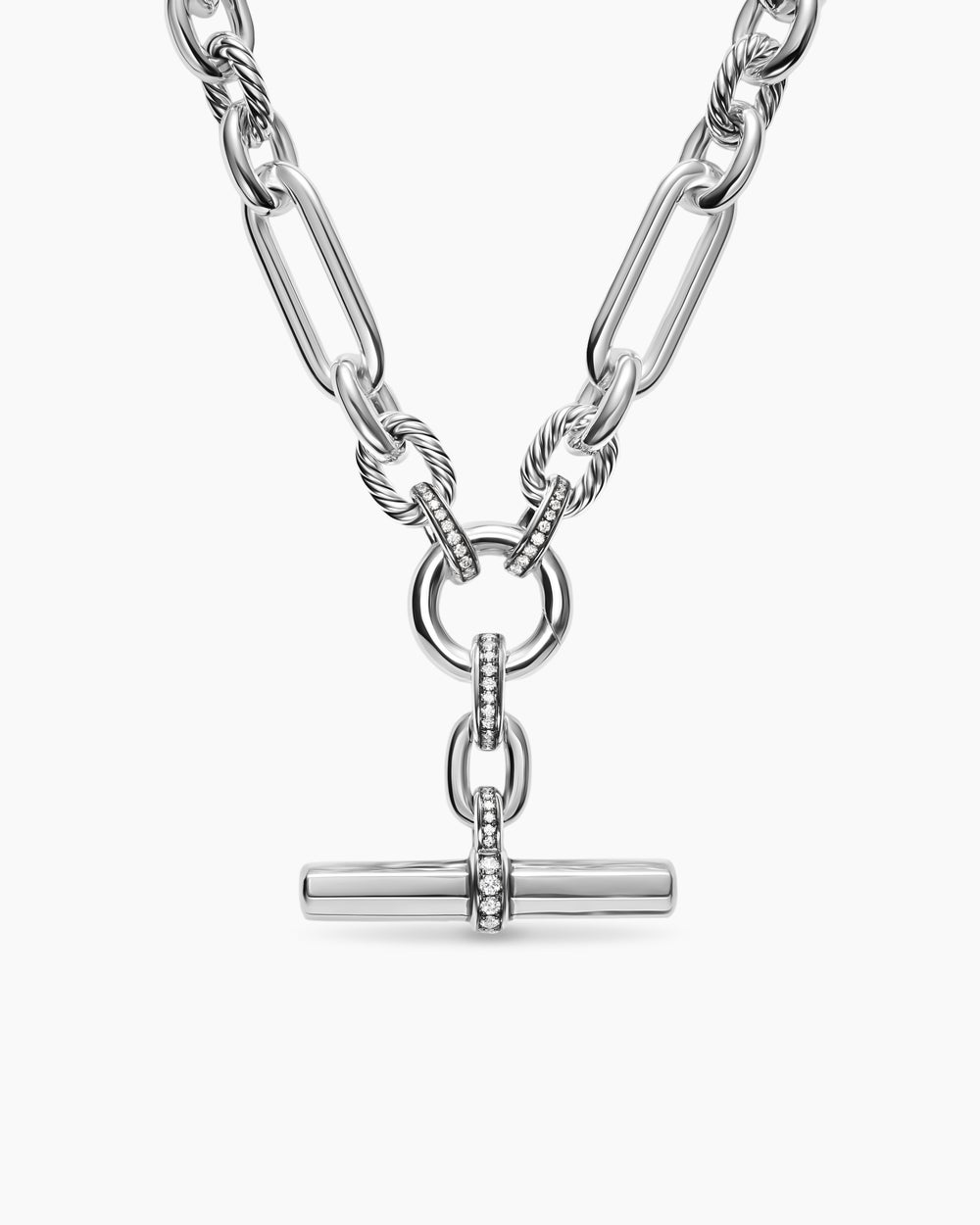 Collier chaîne Lexington en argent sterling avec diamants, 9,8 mm femmes