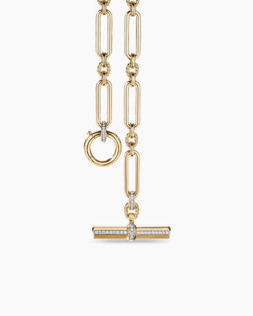 Lexington Necklace in 18K Yellow Gold with Diamonds, 6.5mm