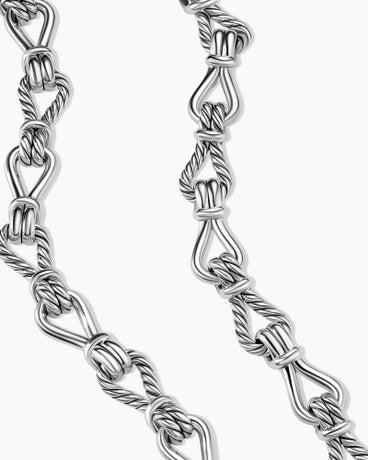 Thoroughbred Loop Chain Link Necklace in Sterling Silver, 15mm