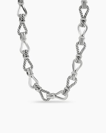 Thoroughbred Loop Chain Link Necklace in Sterling Silver, 15mm