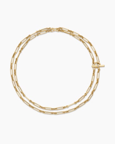 Lexington Chain Necklace in 18K Yellow Gold with Diamonds, 4.5mm